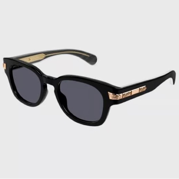 NEW GUCCI SQUARE SUNGLASSES GUCCI GG1518S 001 BLACK GREY EYEWEAR - Picture 1 of 3